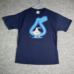 Vintage 90s Hersheys Kiss T-shirt Adult XL Blue Chocolate